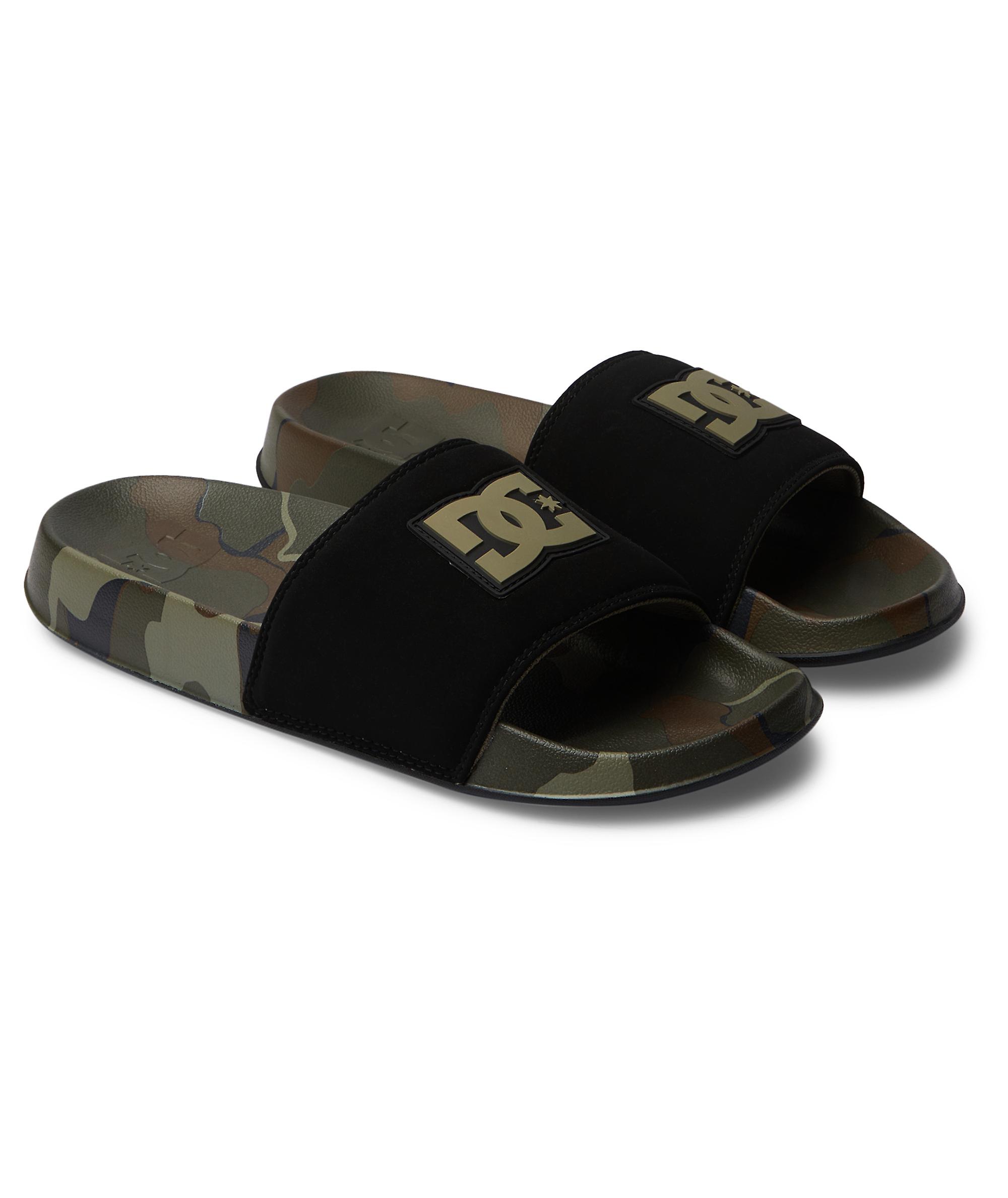 DC Shoes Mens DC SE Summer Pool Sliders Leather Slides Sandals