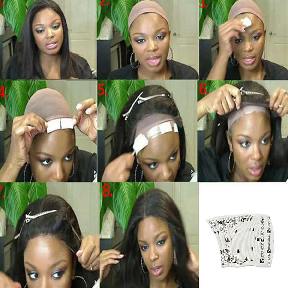 36Pc/Bag Uultra Huld Wig Tape Double Adhesive Hair Extension Tape Strips Waterproof for Toupee Lace