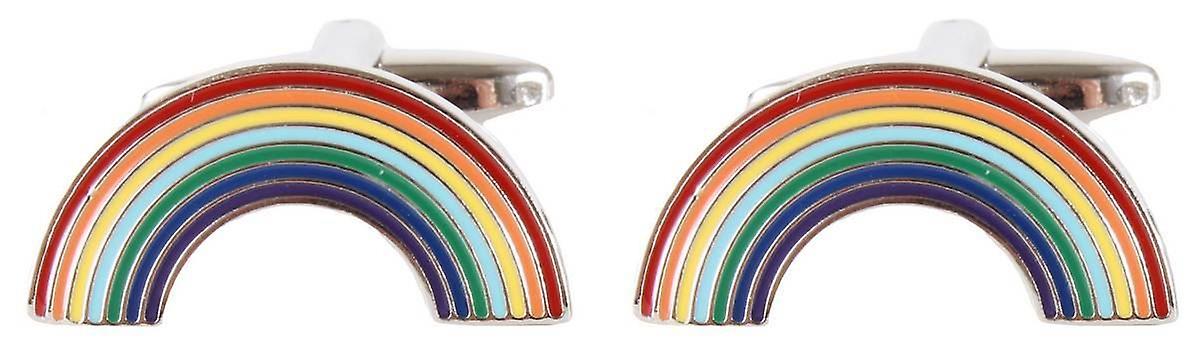 David Van Hagen Rainbow Cufflinks - Multi Colour