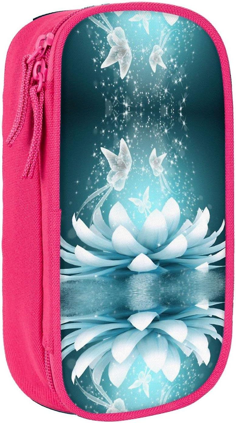 Lotus λουλούδια τυπωμένα υψηλής χωρητικότητας μολύβι στυλό περίπτωση, ανθεκτική τσάντα μολυβιών τσάντες θήκη κουτί organizer περιπτώσεις, για τους άνδρες Γυναίκες60739