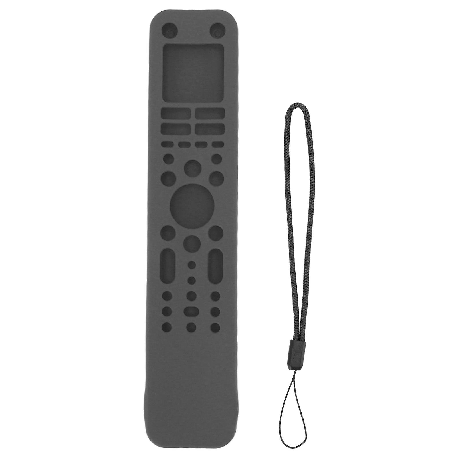 Remote Controller Cover Replacement Silicone Protective Case Television Accessories with Hand Strap for RMF TX520P Dark Gray