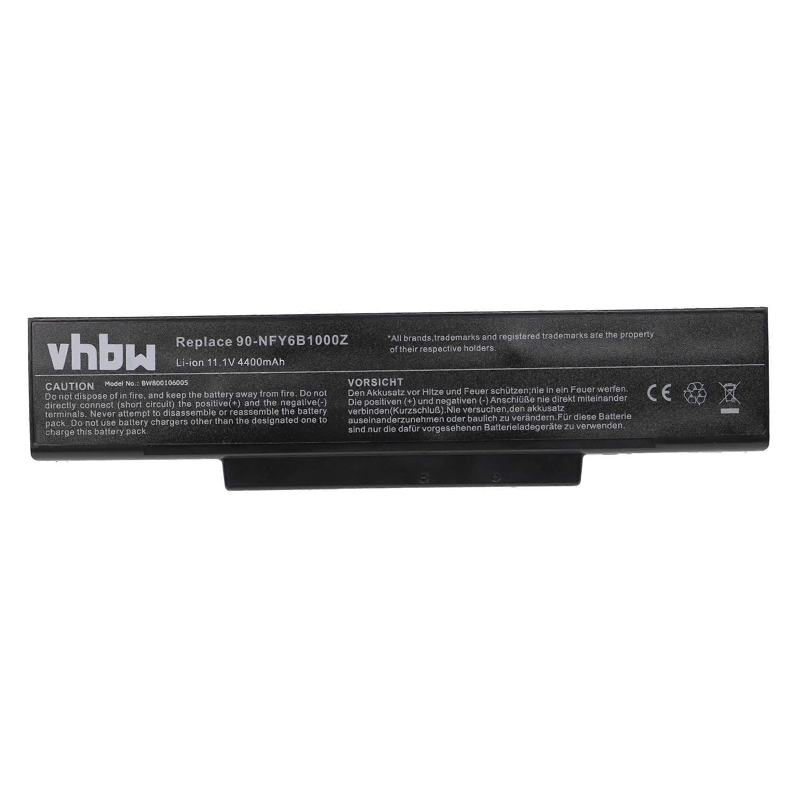 vhbw-accu compatibel met MSI Megabook GX730X, GX730, GX720X, MX720, GX720, PR600, GX740X, GX740, MS1672, MX625 notebook (4400 mAh, 11,1 V, Li-ion)