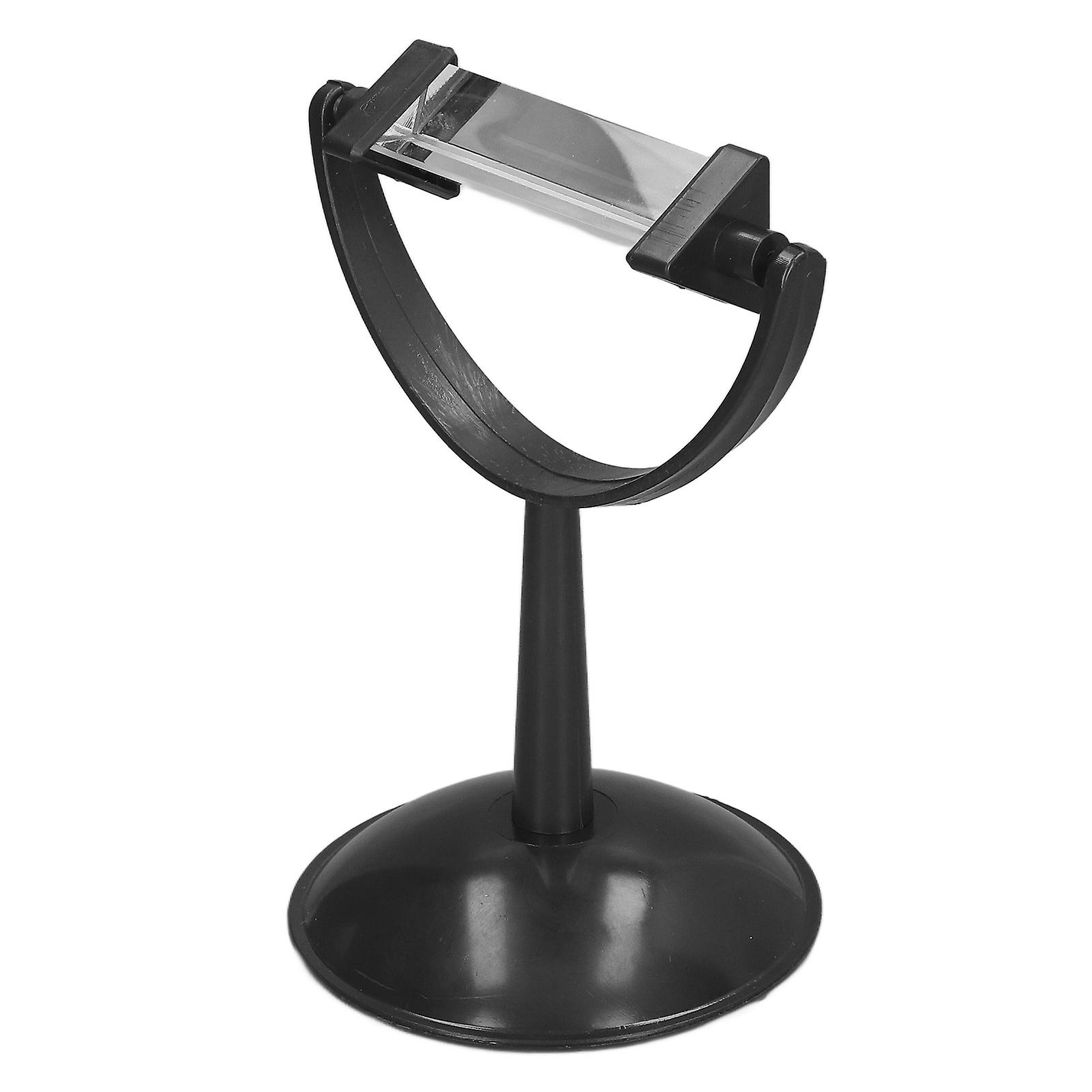 Optical Glass Triangular Prism with Stand 360 Degree Rotation Photo Photography Physics Light Spectrum Teaching Tool L 