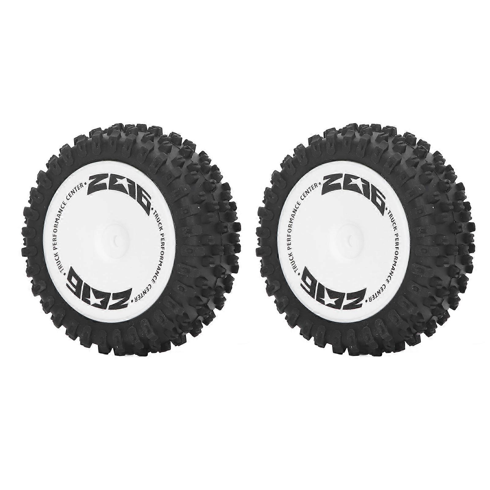 2Pcs Rubber RC Car Rear Tires Rear RC Wheels Tires Set for WLtoys 124007 Remote Control Car 