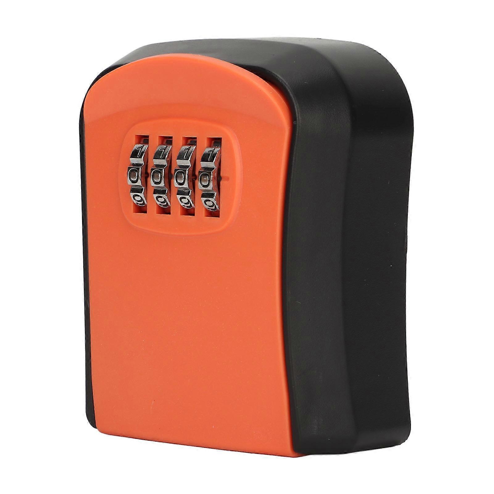 Combination Lock Box Wall Mounted ABS 4 Digit Waterproof Key Storage Lock Box with 5 Keys Capacity
