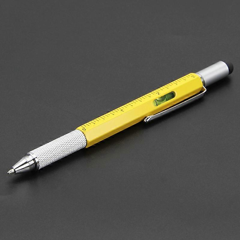6 In1 Handheld Screwdriver Ballpoint Pen Tool Multifunction Measure Technical Ruler Screwdriver Touch Screen Stylus Spirit Level
