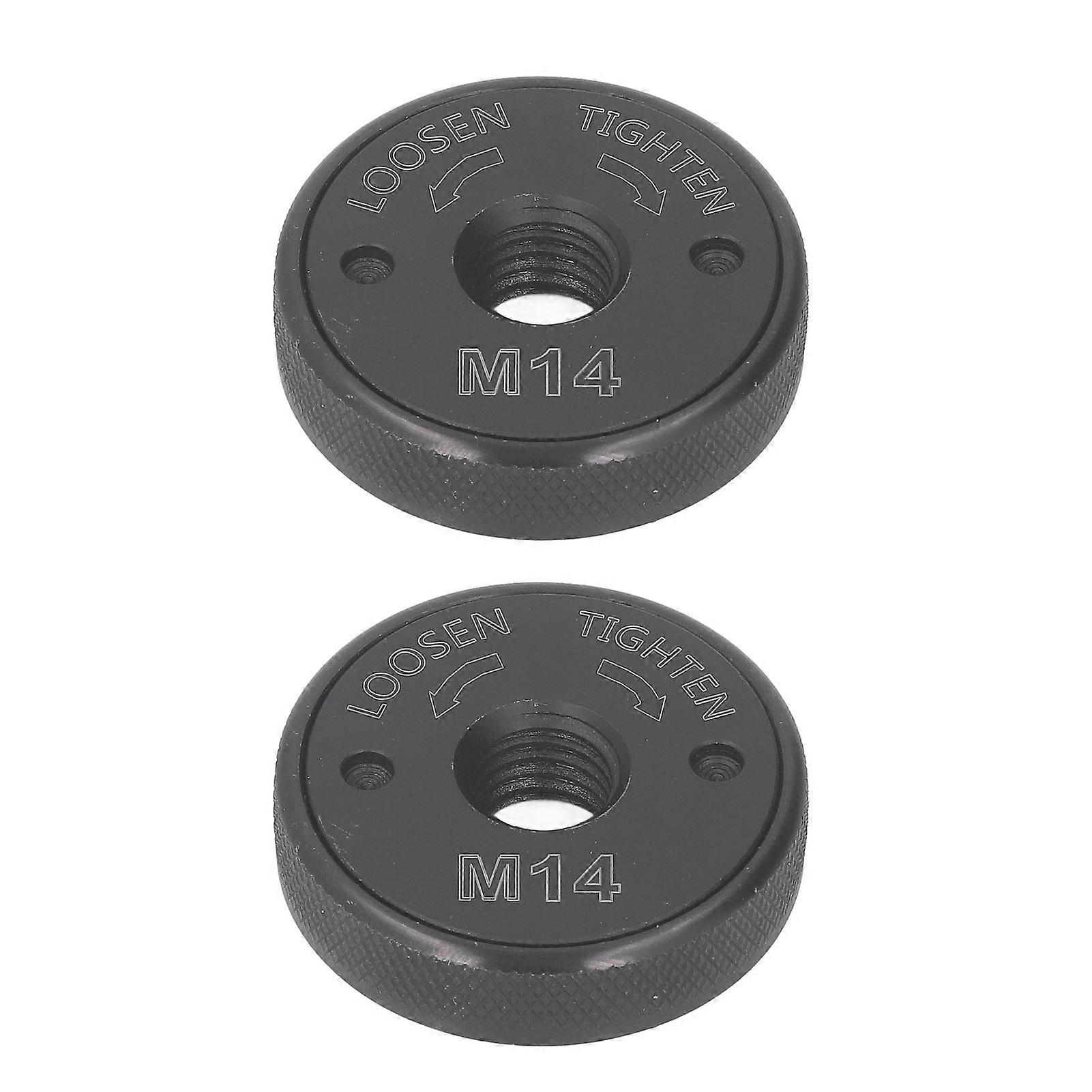 2PCS Angle Grinder Flange Nuts M14 Female Thread 47mm Diameter Quick Release Self Locking Pressure Plate