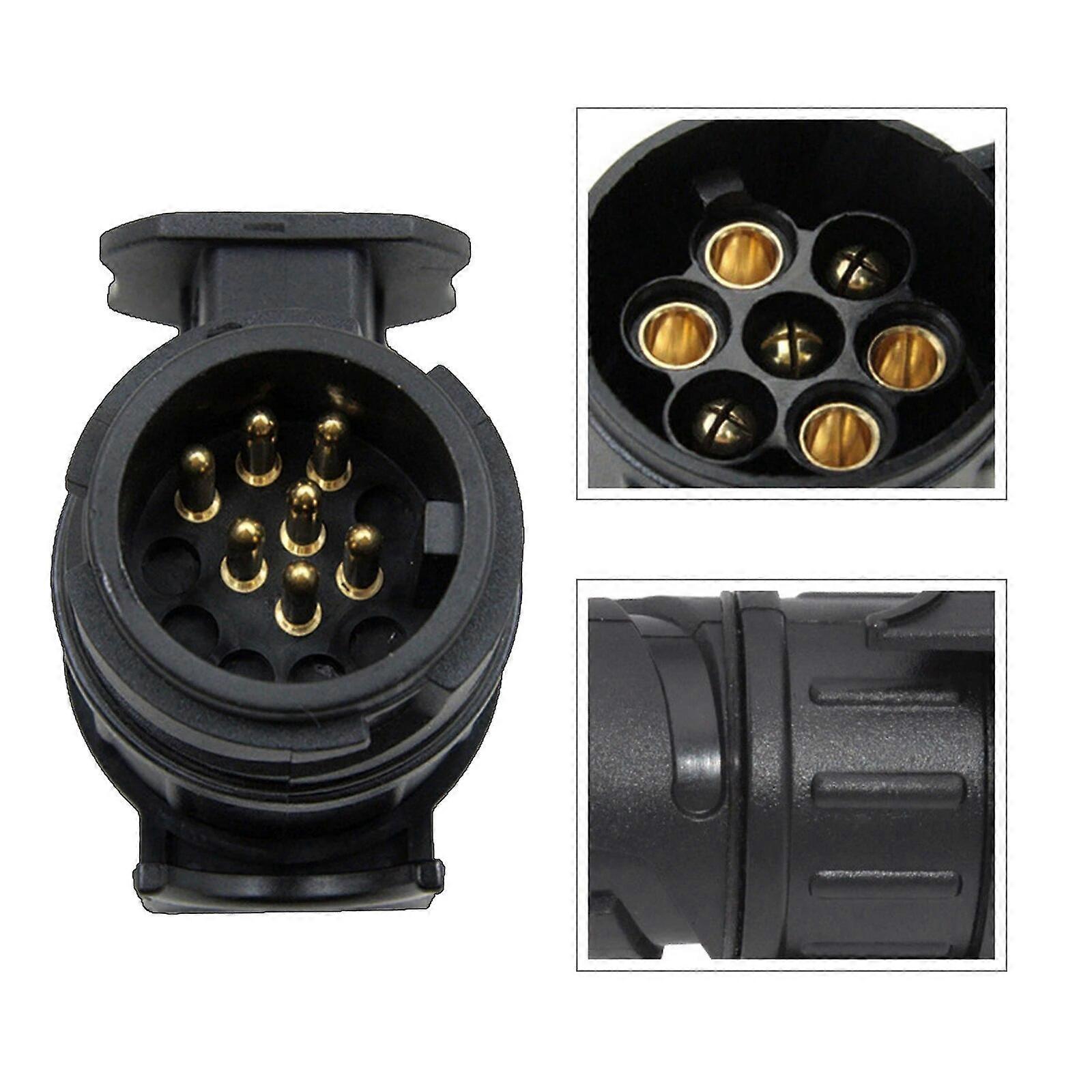 13 To 7 Pin Plug Adapter Trailer Connector 12V Towbar Towing Waterproof Plugs Socket Adapter Protect Connections Plugs Socket FN9U8485