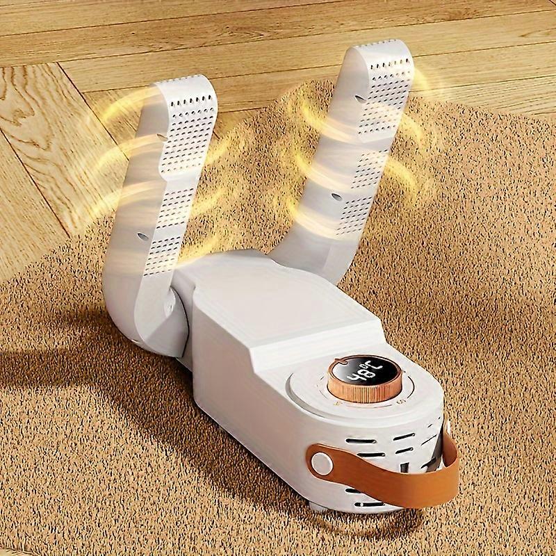Portable Folding Shoe Dryer with UV Sterilization and Odor Elimination - Adjustable Heat, Timer Control, for All Footwear Types