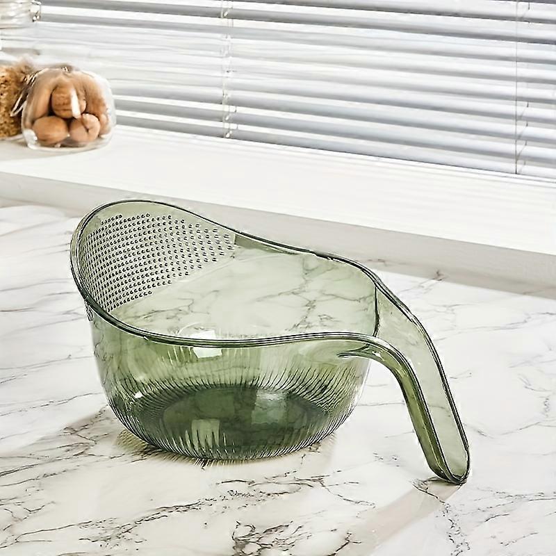 Multifunctional Plastic Colander Kitchen Strainer Basket for Rice Washing, Draining, and Fruit Storage - Durable Crystal Diamond Design