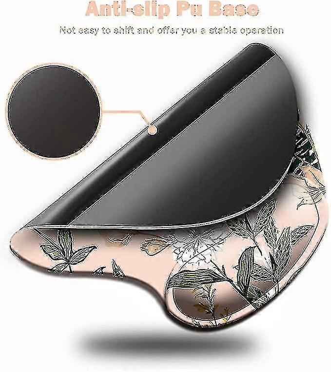 Shxx Ergonomic Mouse Pad With Wrist Support, Cute Mouse Pads With Non-slip Pu Base For Home Office Working Studying Easy Typing &amp; Pain Relief Pink