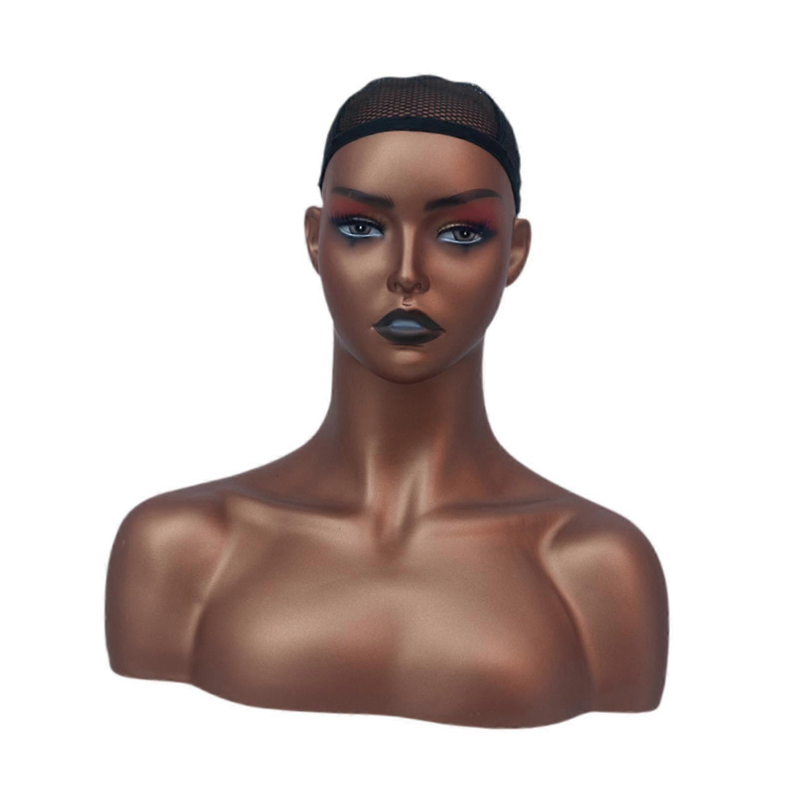 Realistic Female Mannequin Head Manikin Head Bust for Earrings Hats Necklace