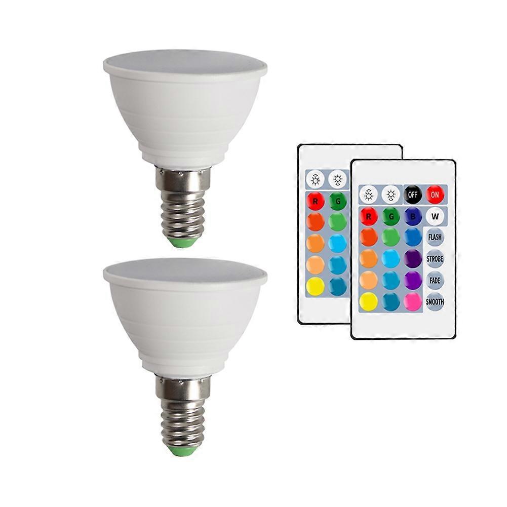 E14 LED Lamp Smart Light Bulb Color Spotlight Neon Sign RGB with Controller Light Lighting Dimmable Night Light-C
