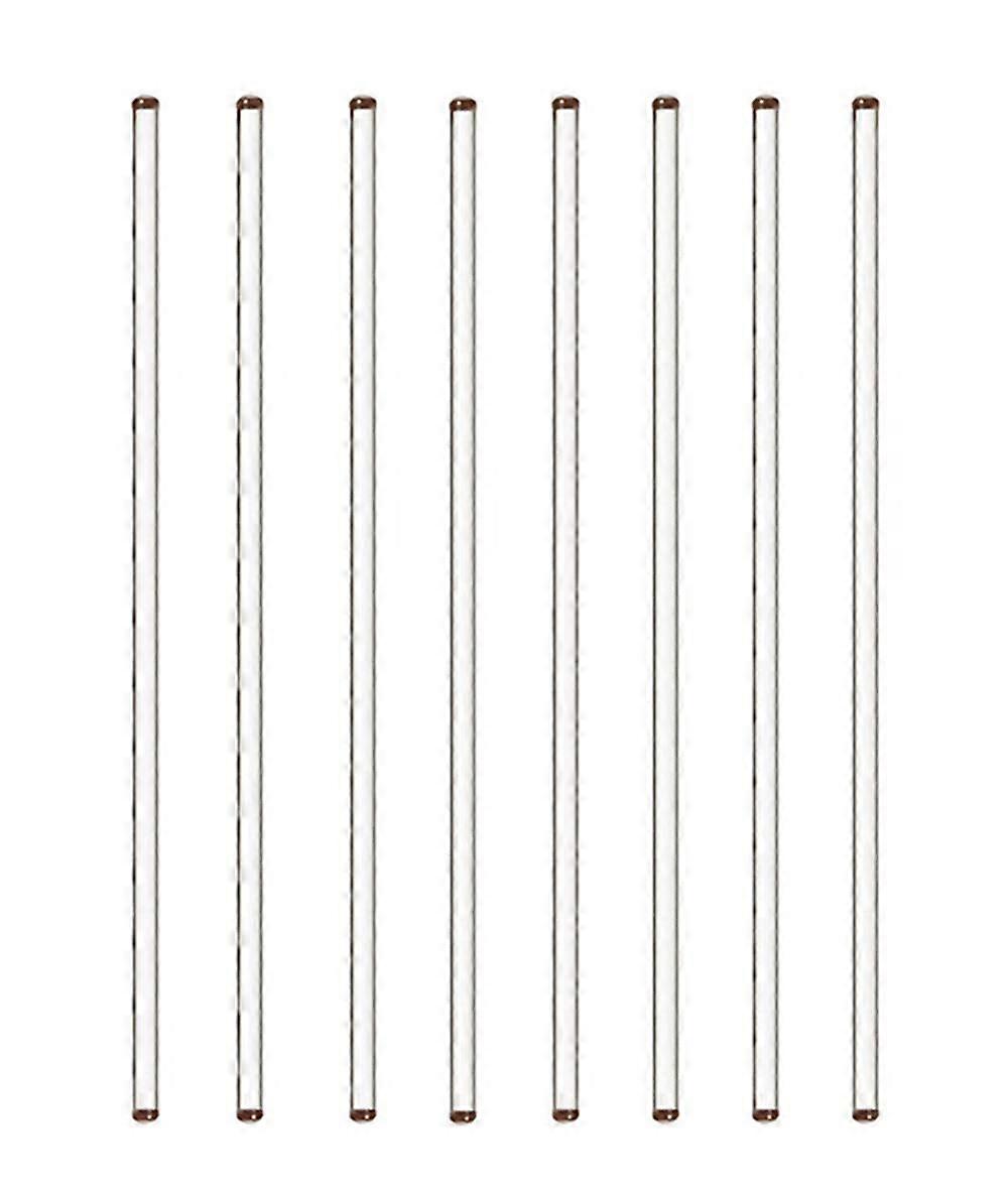 Glass Stick Length Stir Rod with Both Ends Round 8pcs/pk