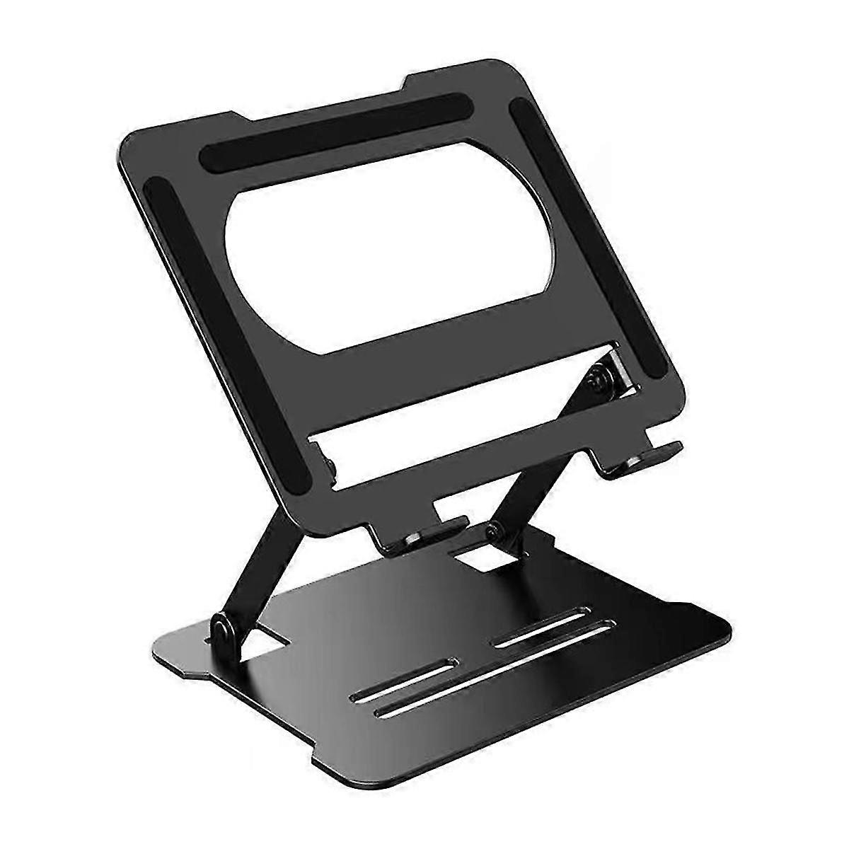 Computer Stand Bærbar Fold Varmeafledning Tablet Stand til skrivebord Sort