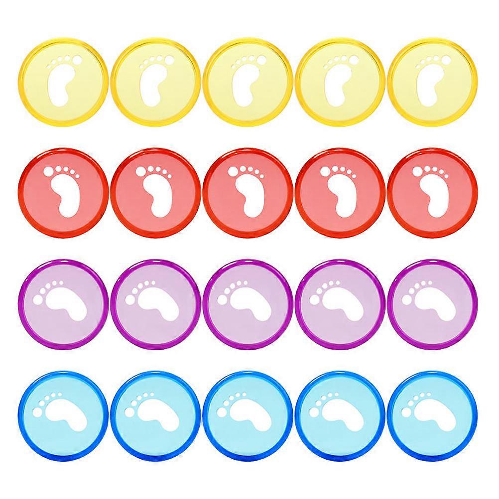 20Pcs Loose Leaf Binder Discs Colored Notebook Binder Rings Notepad Binding Plastic Discs