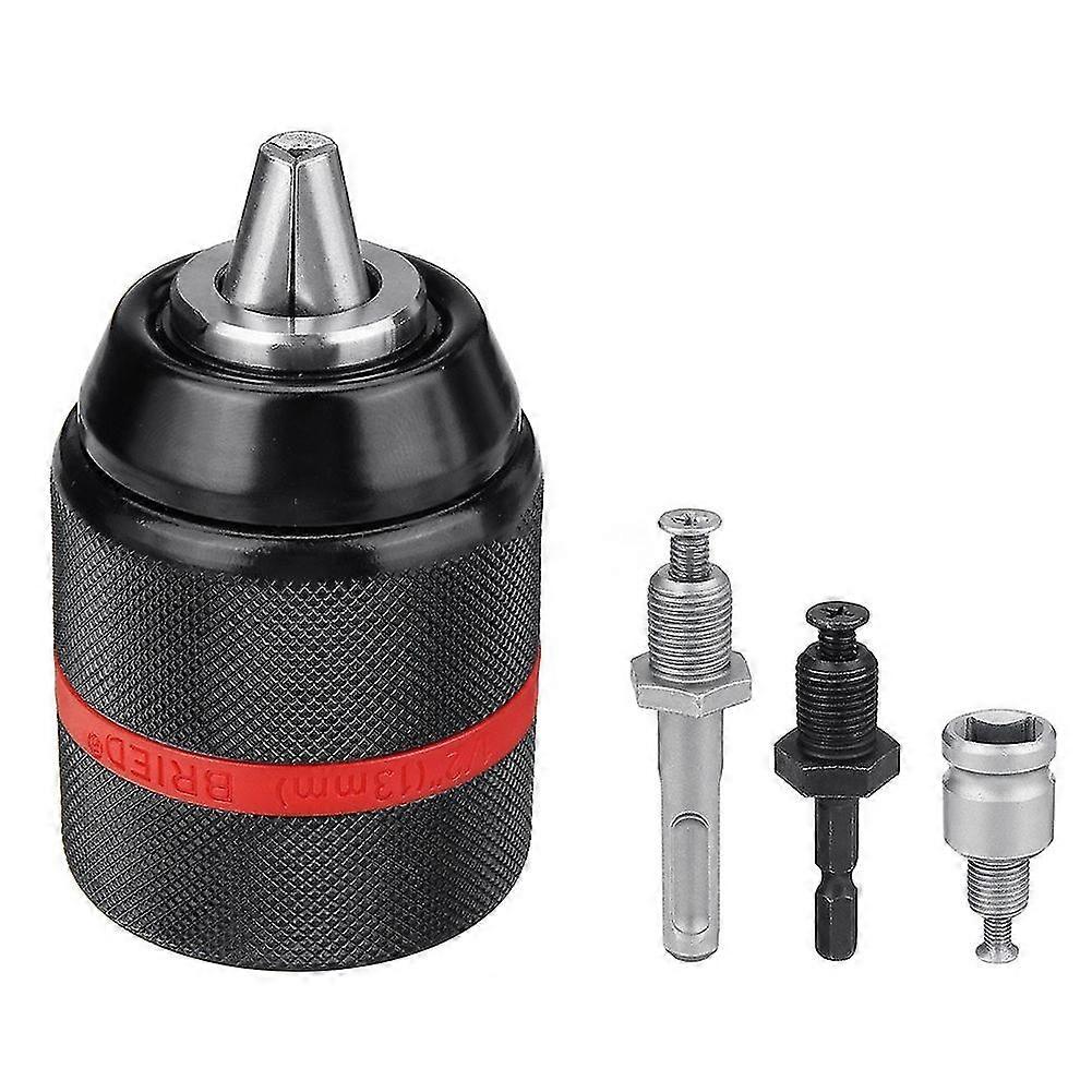 Metal Heavy Duty 13mm Keyless Drill Chuck Hex Shank/sds/socket Square Female Adaptor Hardware Tool