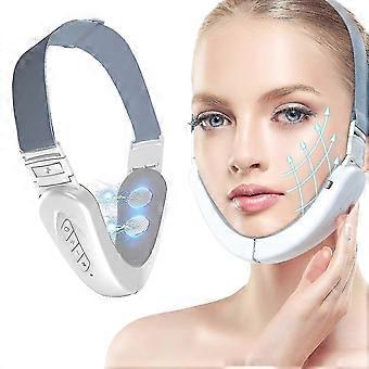 Dobbelt hagereduktionsmaskine, Ems ansigtsløftemaskine, elektrisk V-face Shaping Beauty Belt, Firming Facial Massager