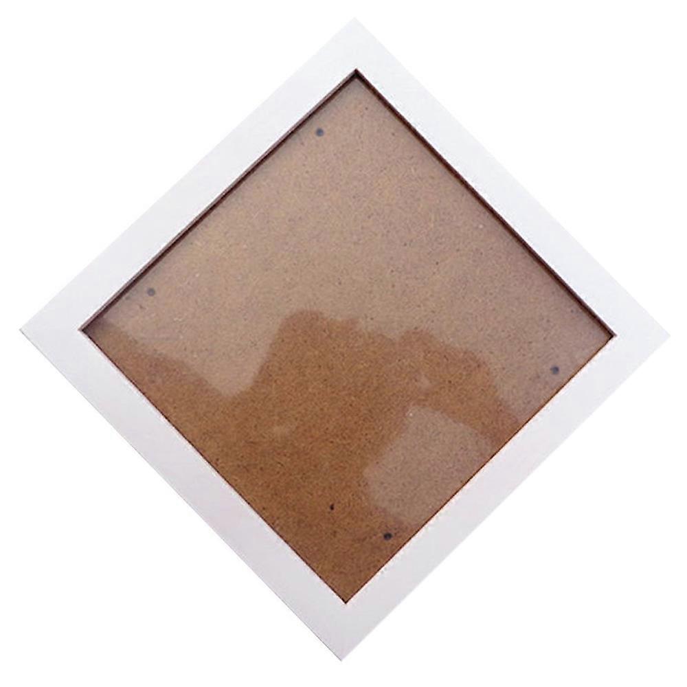 Square Thick Pine Wood Wall Picture Frame(White, 6 Inch)