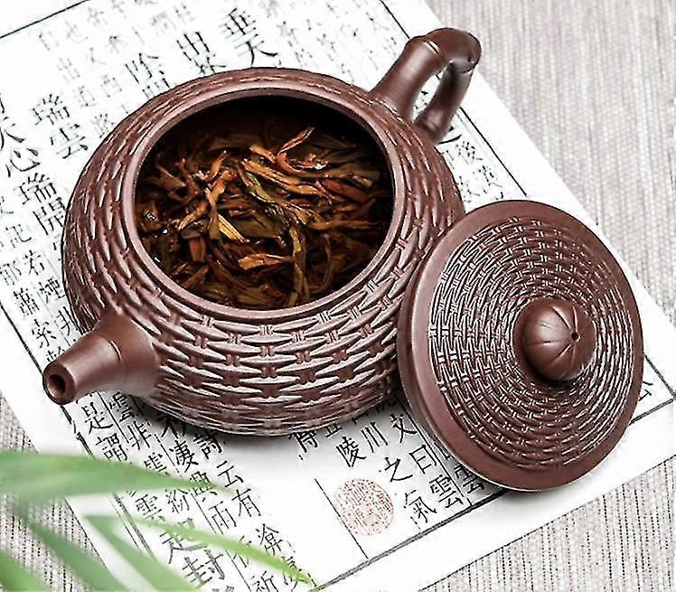 teapot xishi filter large ceramic single brown(550ml bamboo