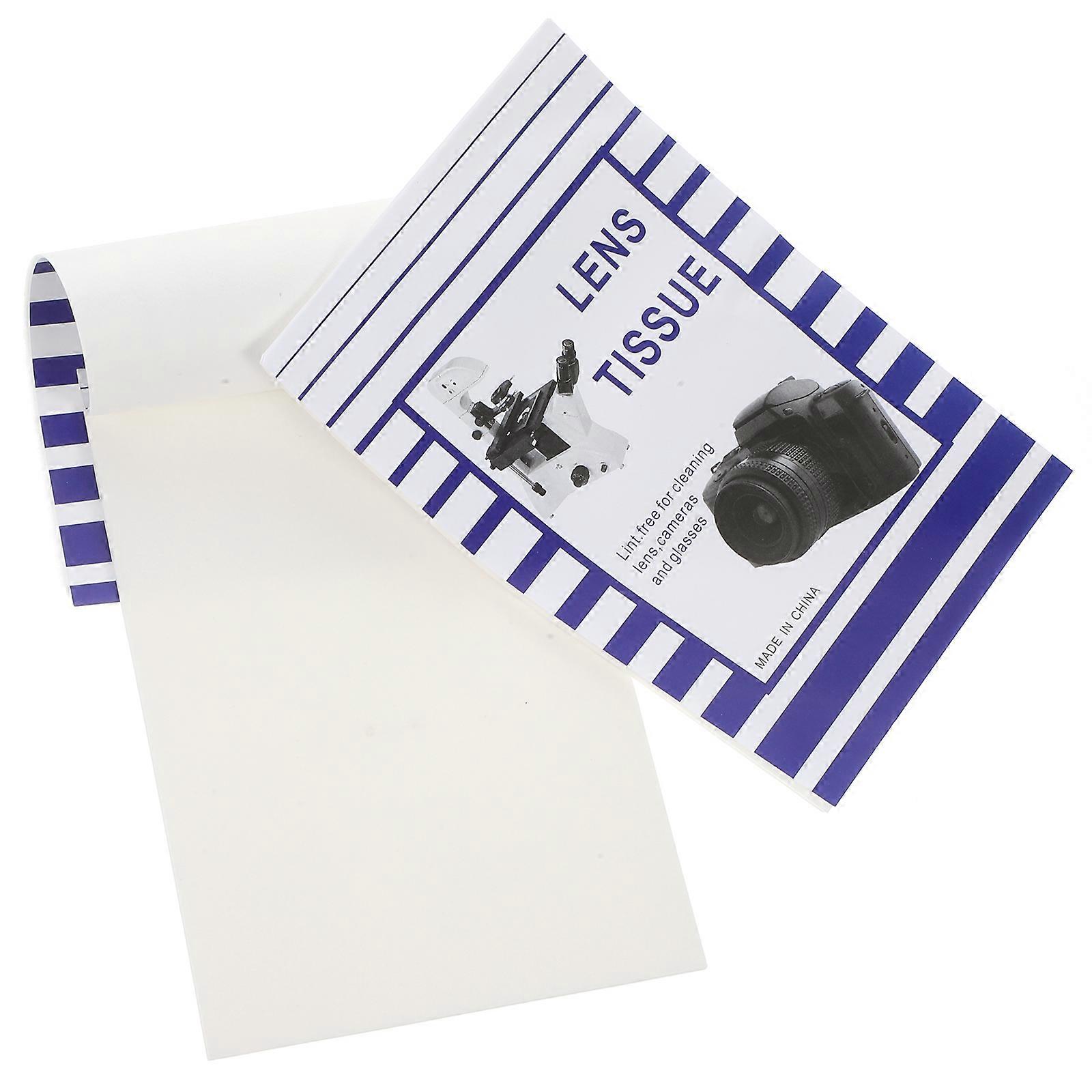 100 PCS Dust-free Wipes Microscope Camera Lens Cleaning Paper (White)