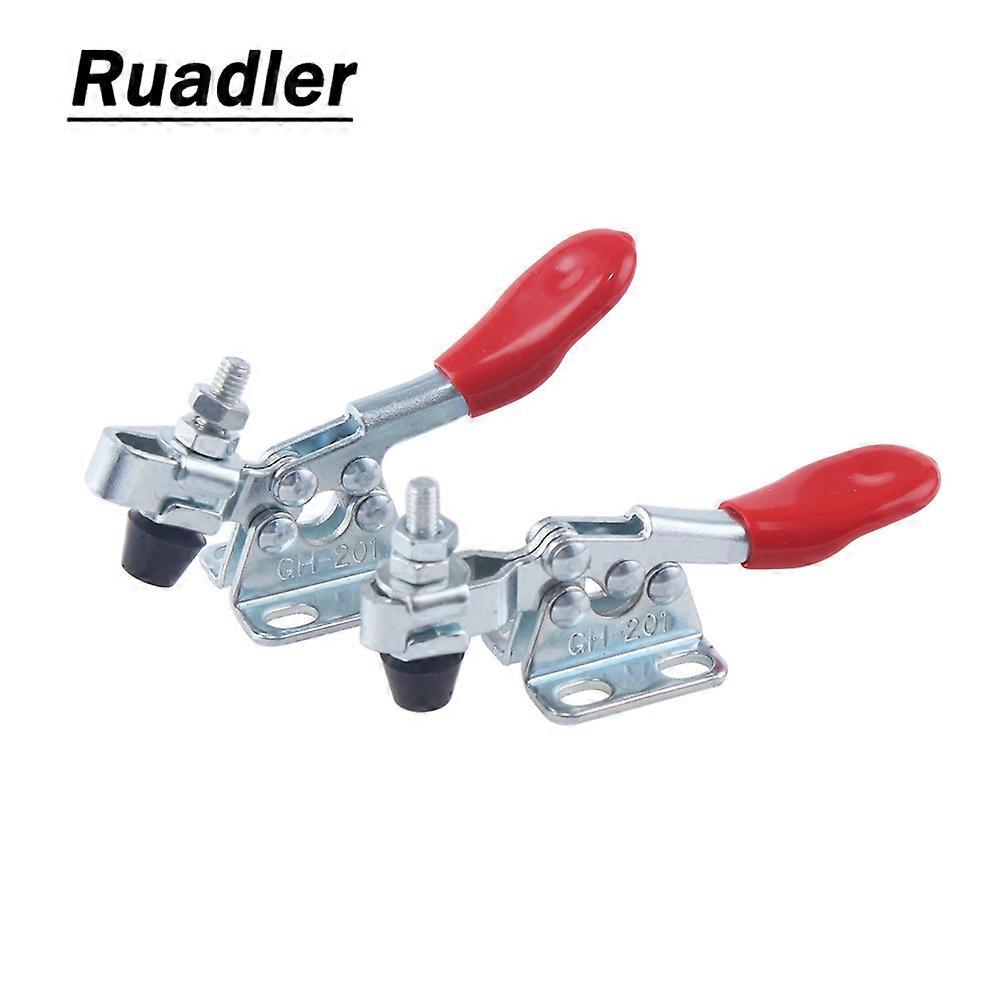 4pcs GH-201 Horizontal Toggle Clamp Quick-Release Toggle Clamps Set 27KG Vertical Toggle Clamp Hand Clip Tool