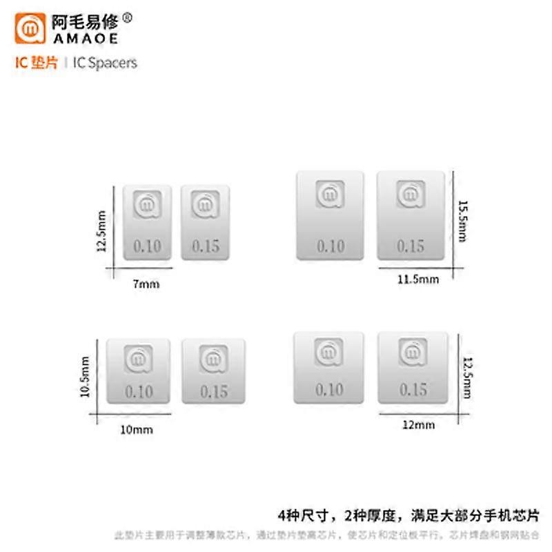 Amaoe DDR BGA96 BGA Reballing Stencil Kit for LCD Smart TV Set DDR2 3 4 Positioning Plate with Magnetic Base Repair