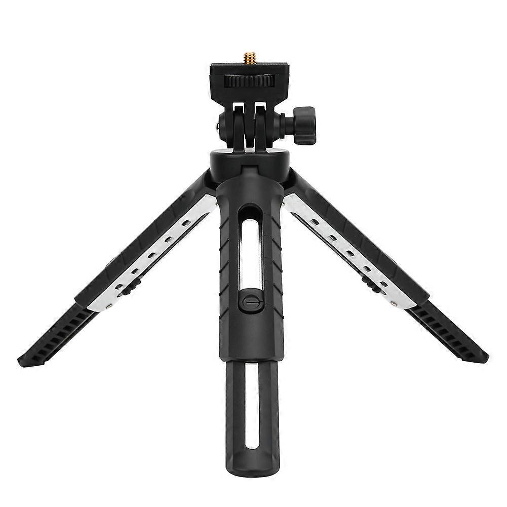 Foldable Portable Mini Desktop Tripod Selfie Stick 5 Height Adjustable 1/4 Inch Screw Interface for DSLR Camera LED Video Light Mobile Phone