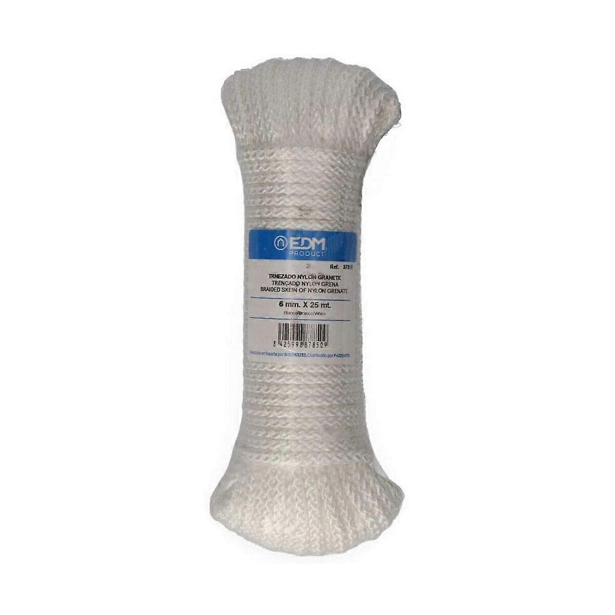 Braided rope EDM 87850 White Nylon 25 m