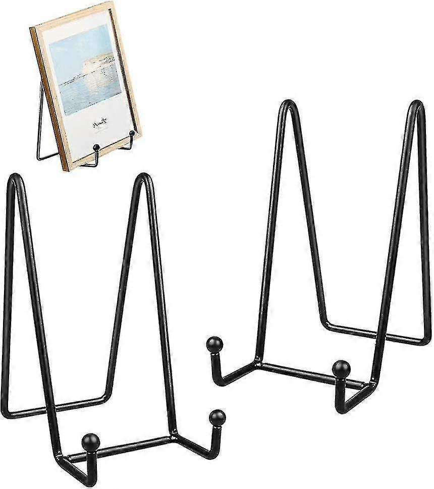 2 Pieces Iron Display Stand Metal Easel, 6 Inch Display Stand, Iron Display Stand For Photo, Books, Decorative Plate Tray And Arts Crafts