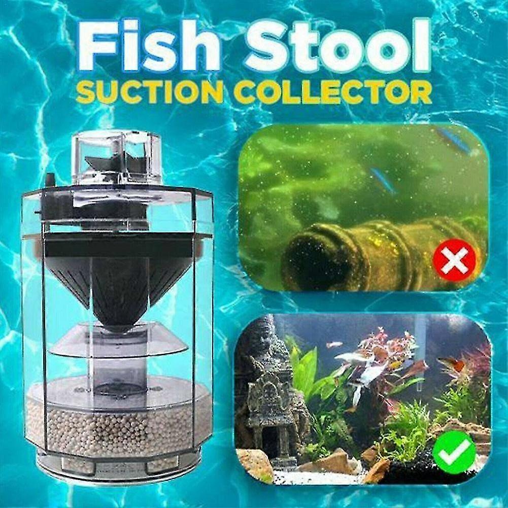 Fish Stool Suction Collector For Fish Tank Automatic Fish Fecal Filter Increase Oxygen Cleaning