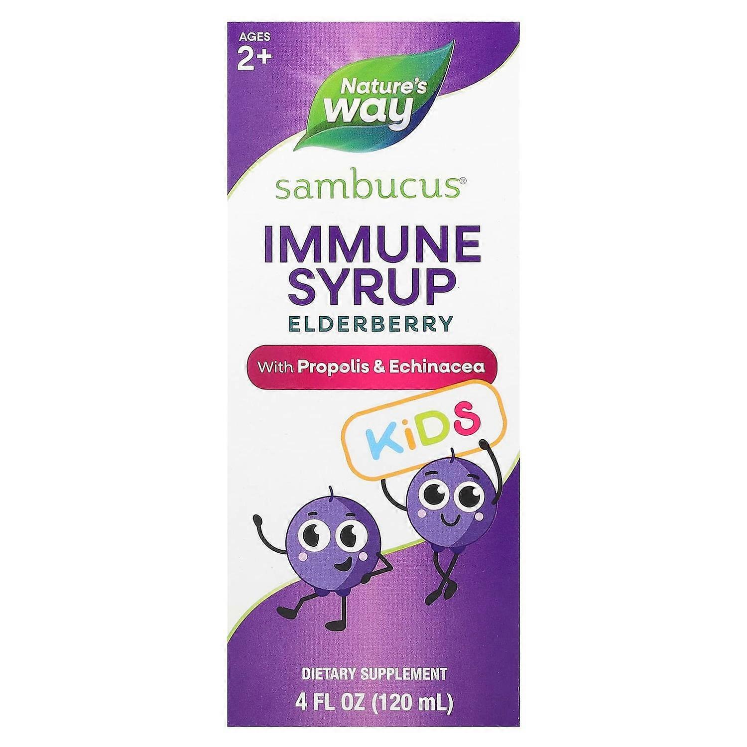 Nature's Way, Sambucus for Kids, Standardized Elderberry, Immune Syrup, 4 fl oz (120 ml)