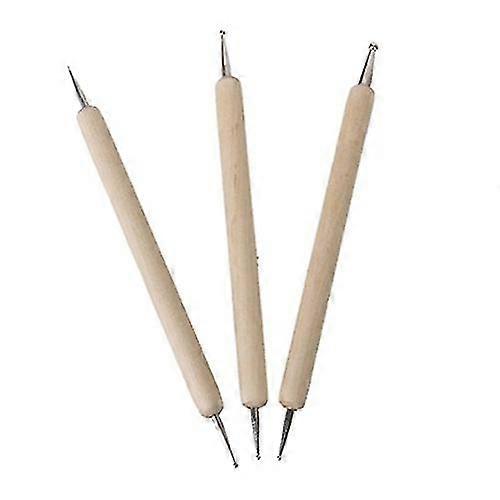 3 Pcs Ball Styluses Tools Set For Embossing Pattern Diy Clay Sculpting Modeling