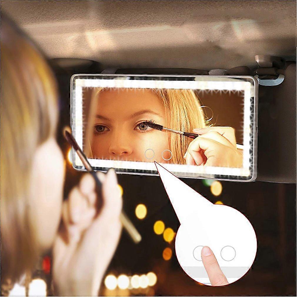 Practical aste car courtesy mirror with 3 lighting modes, 60 gible touch screen, trucks, SUV, makeup mirror, interior