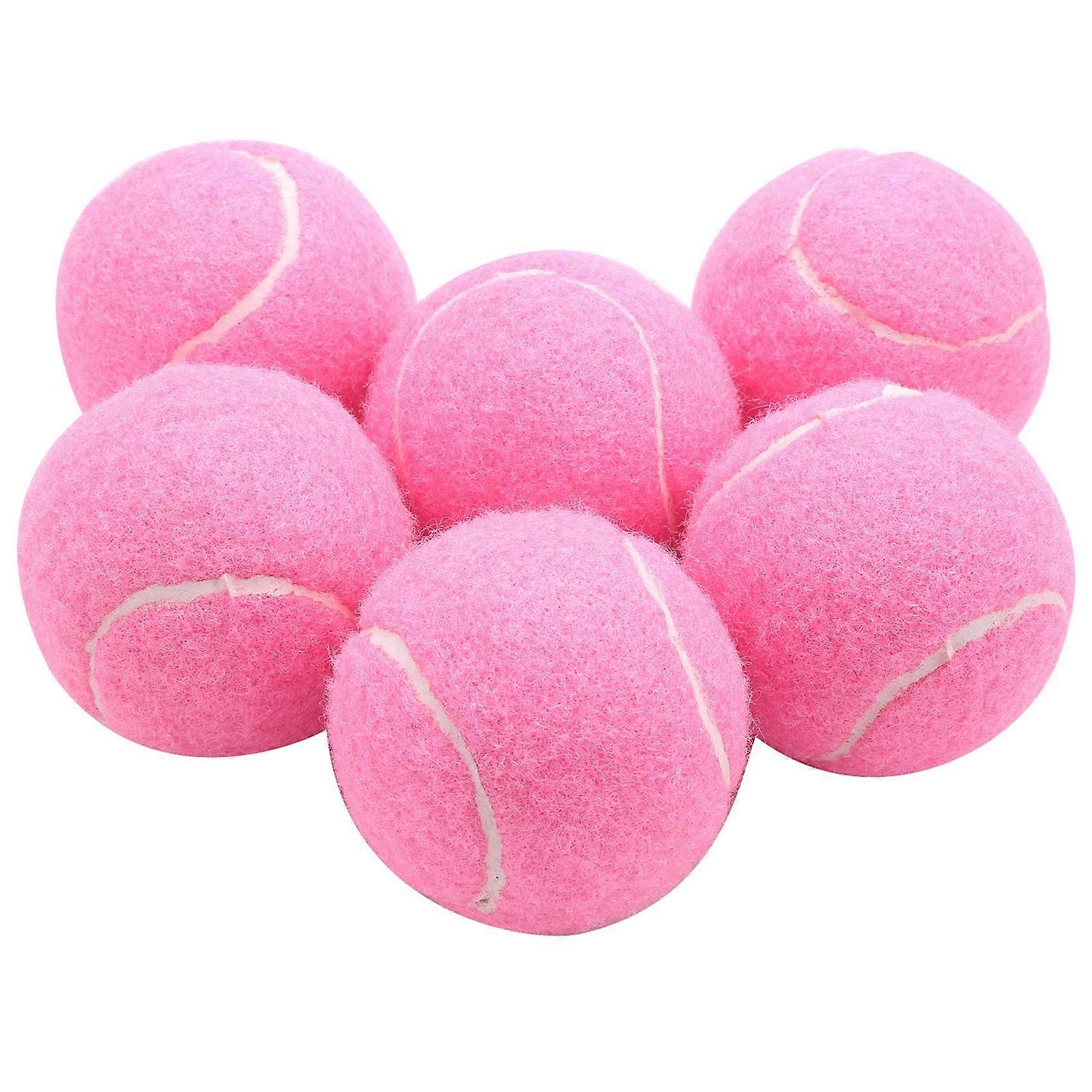 6Pc Pack Pink Tennis Balls Wear- Elastic Training Balls 66mm