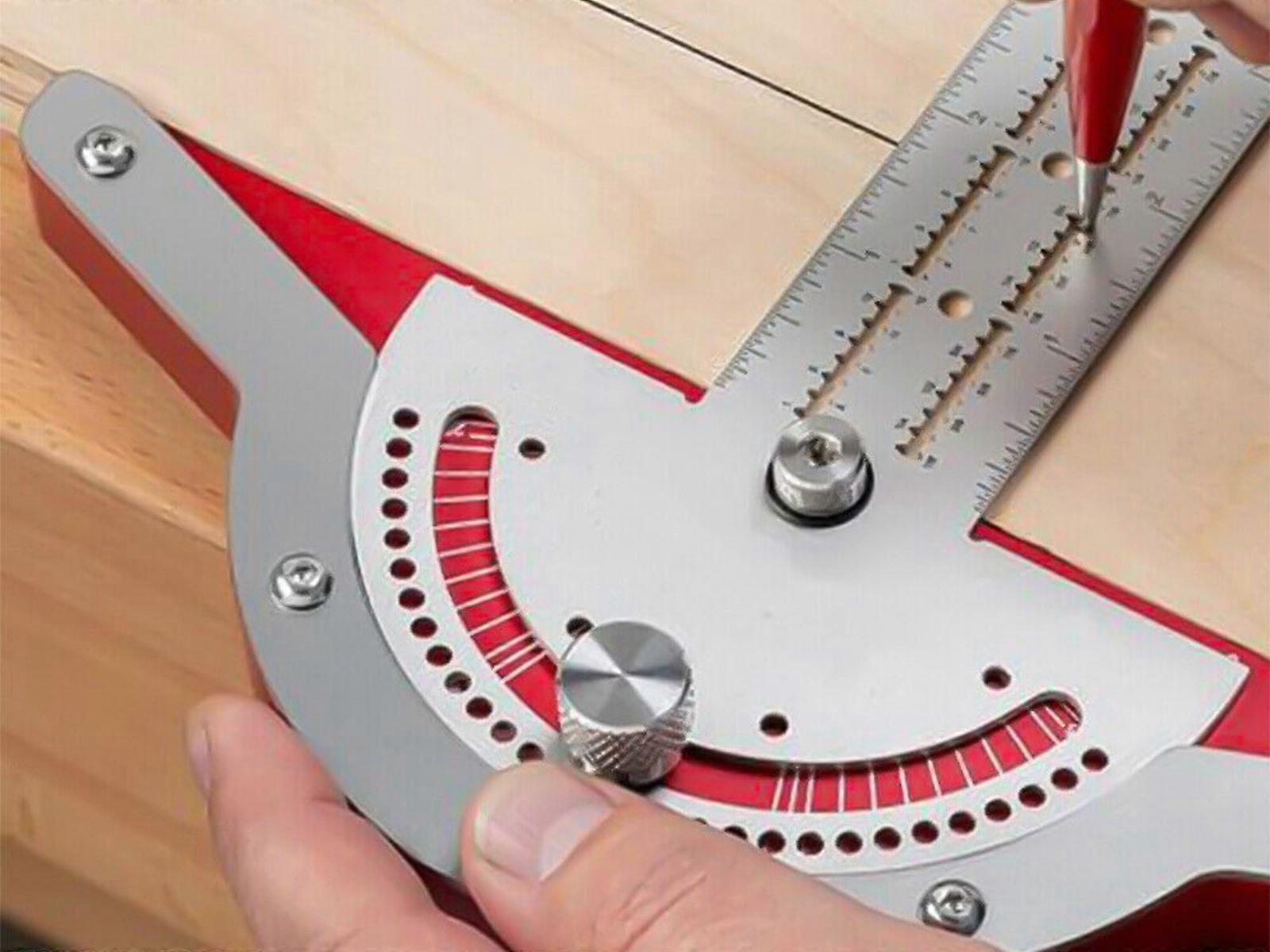 20 Inch Adjustable Protractor Angle Finder Woodworkers Edge Ruler Carpenter Tool