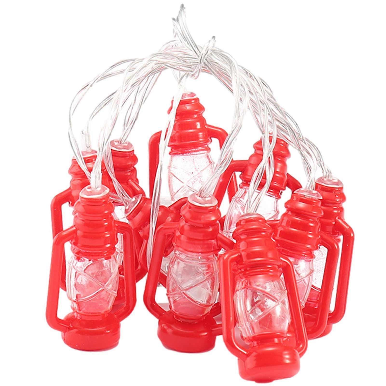 Red Kerosene String Lights Warm White Cold Light Energy Saving for Patio Garden Bedroom