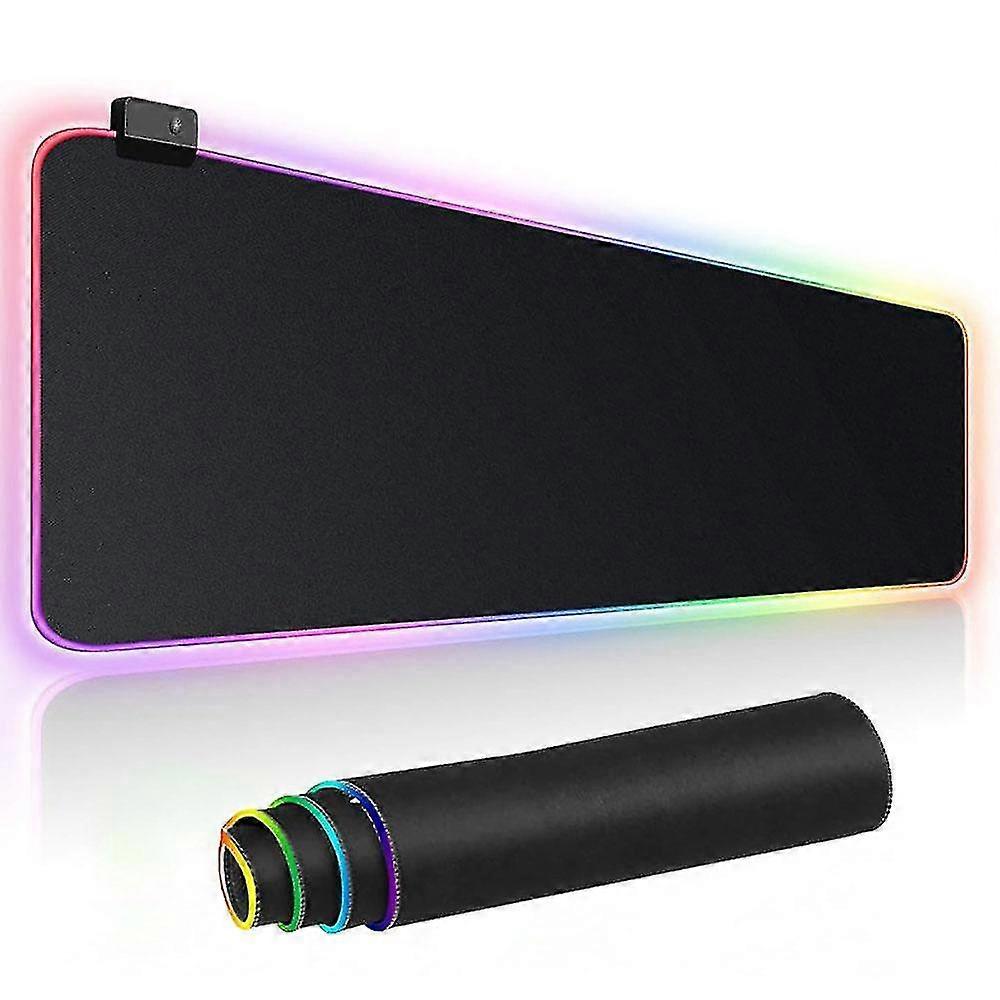 Gaming Mouse Pad - 15 Light Modes Touch Control Extended Soft Computer Keyboard Mat