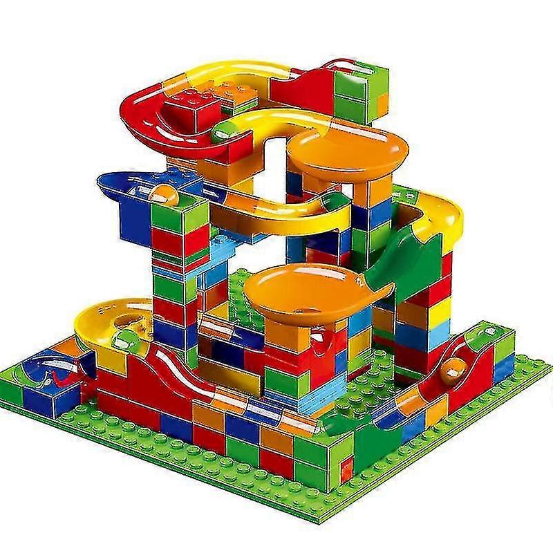 168pcs Marble Race Run Building Blocks Ball Slide Block With Base Creative Diy Toys