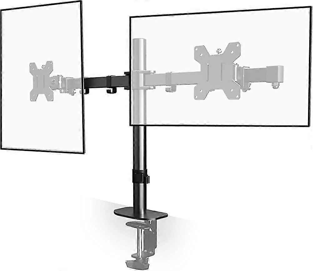 Dual Monitor Stands For 13-27 Inch Lcd Led Pc Screens Up To 10kg With Acsergery Vesa Gift