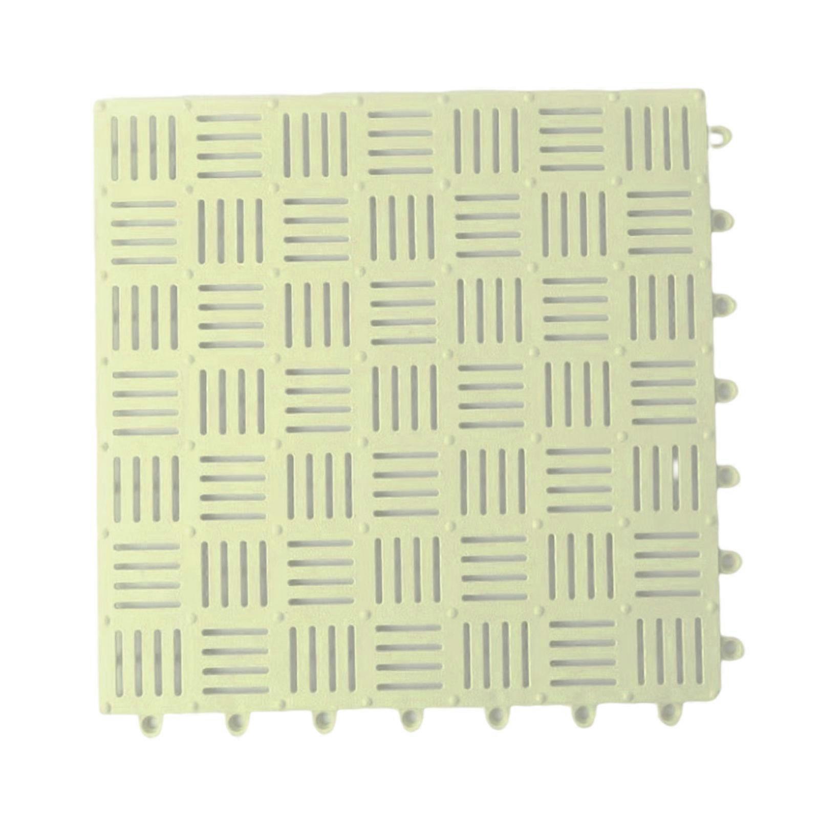 Sammankopplade halkfria golvplattor med dräneringshål PVC Vattentät Ihålig Badrum Dusch Badkar Pool Stitching Mat