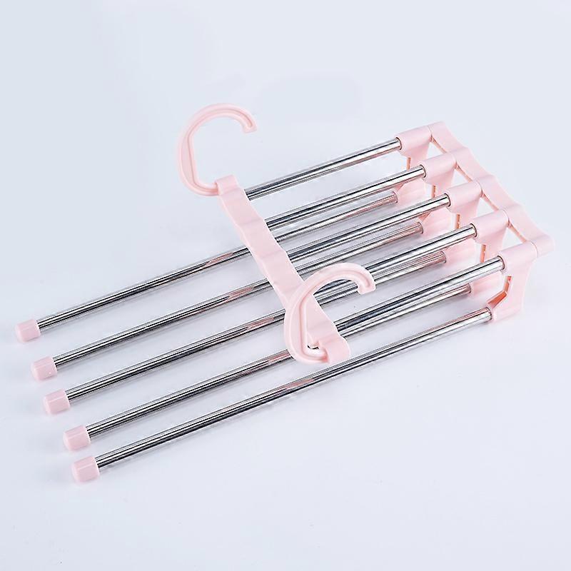Stainless Steel Telescopic Folding Multi-Functional Multi-Layer Trouser Hangers Home Trouser Clips Storage