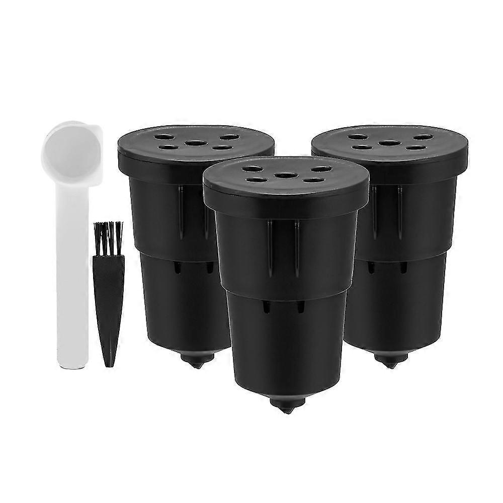 3 Pcs Refillable Coffee Filter Cup Reusable Coffee Pod Filled Capsule Compatible With 1.0 K Cup Cof