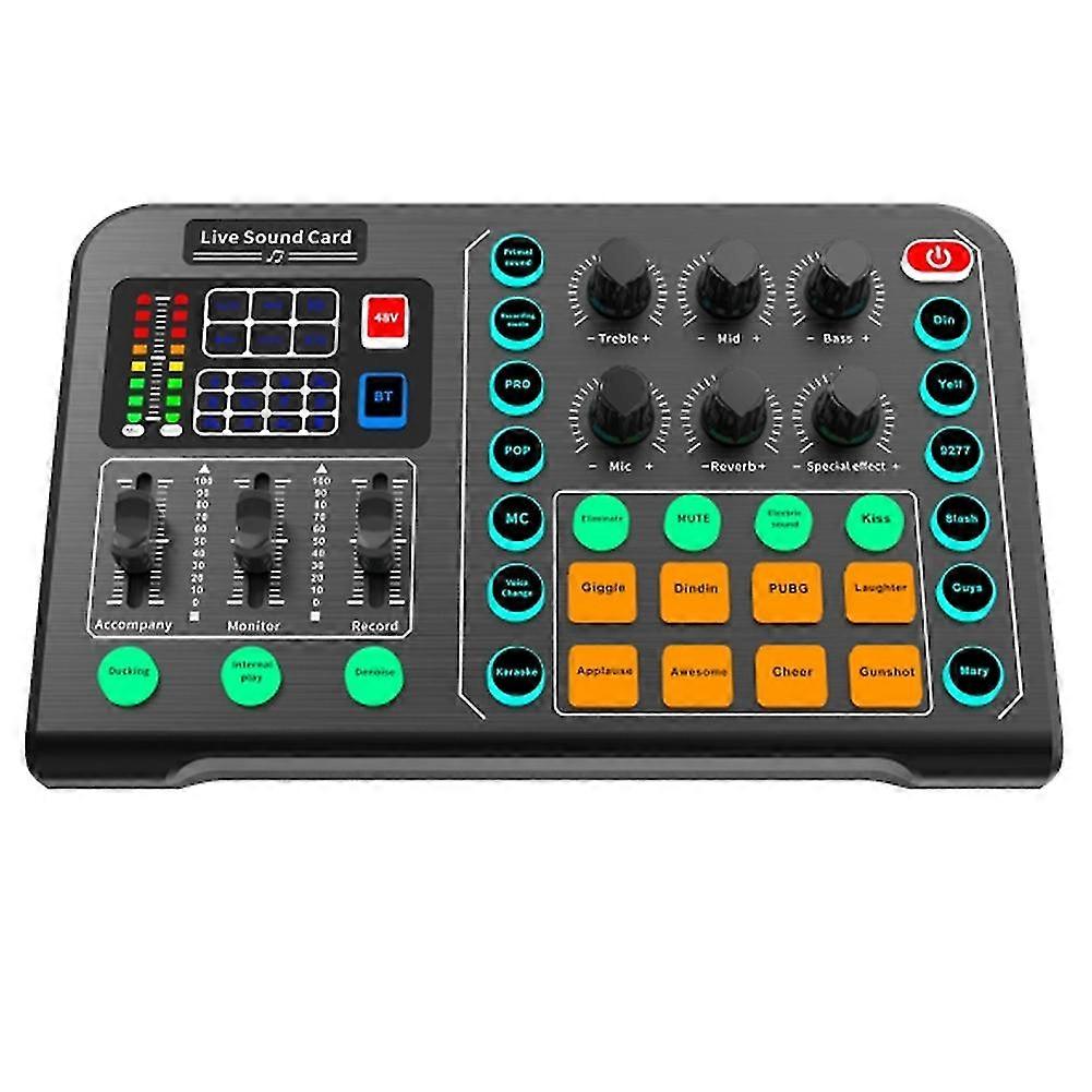 M6 Live Sound Card Sound Board Sound Effect Board Mixer For Live Broadcast, K Songs, Live Recording