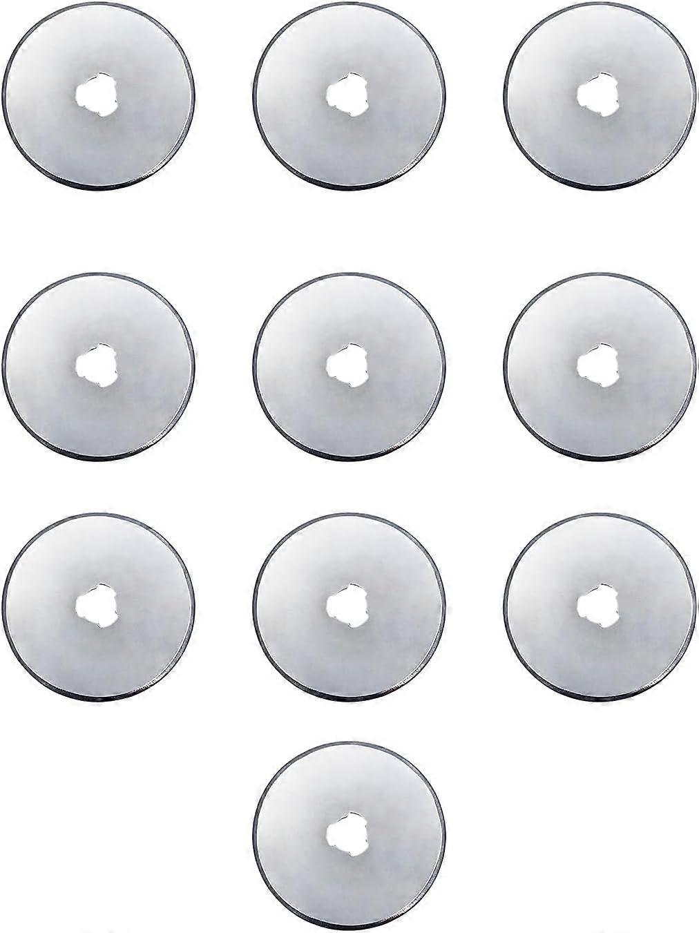 10 Pack 28mm Rotary Cutter Blades - Replacement Rotary Blade for Quilting, Scrapbooking, Sewing - Sharp and Durable Titanium Blade -  28mm Size