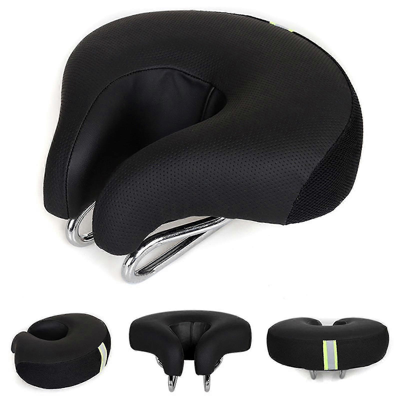 Bicycle Saddle No Nose Bicycle Saddle Mountain Bike Thickened Super Soft Cushio RX