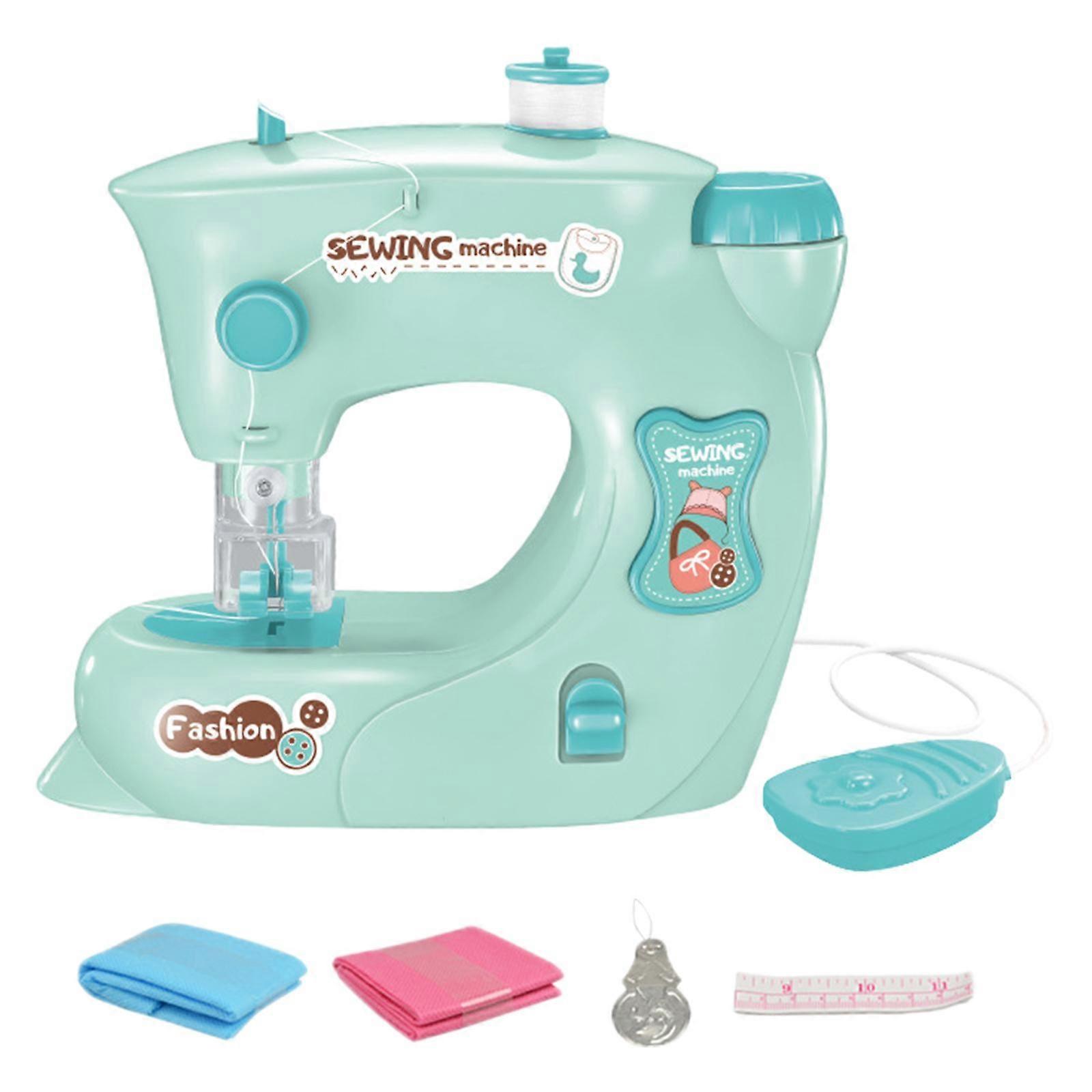 Portable Children Sewing Machine Educational Interesting for Household blue
