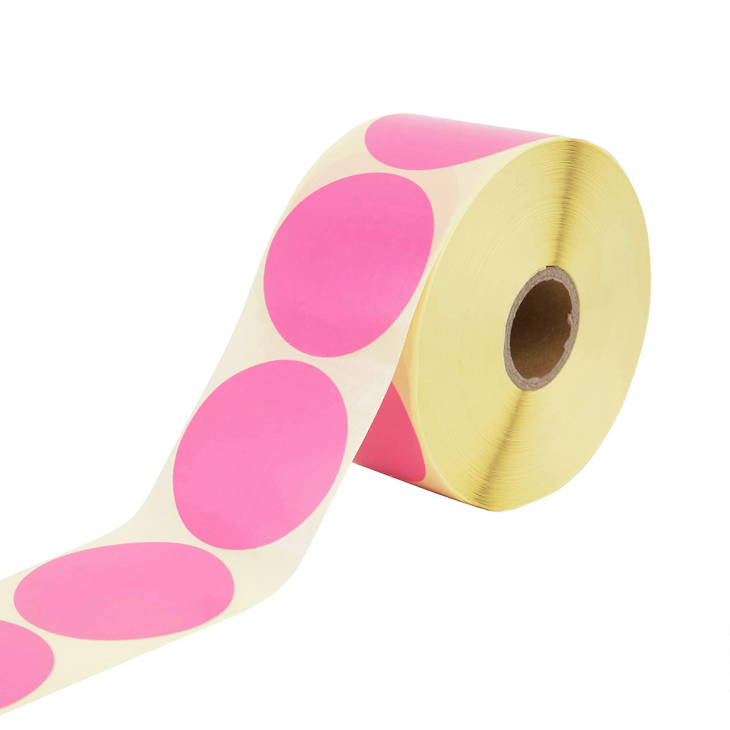 Pack of 1000 Adhesive Dots on Roll, 25 x 25 mm Glue Dots, Self-Adhesive Round Stickers for Office Labeling