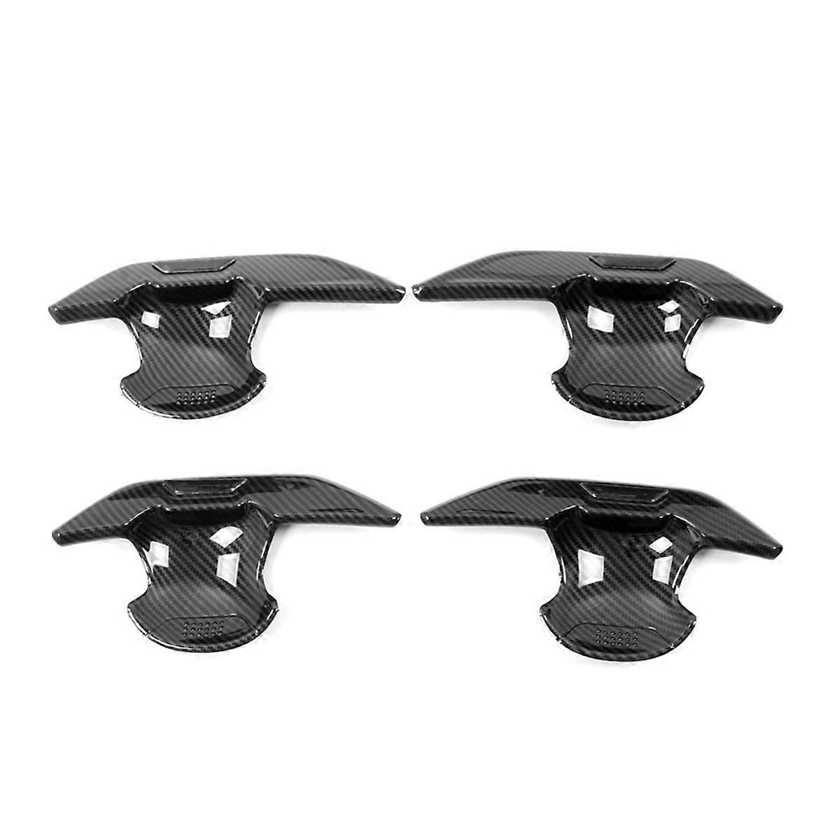 Carbon Fiber Car Door Handle Bowl Cover Trim Frame Door Handle Stickers for Avanza Premio Veloz 202