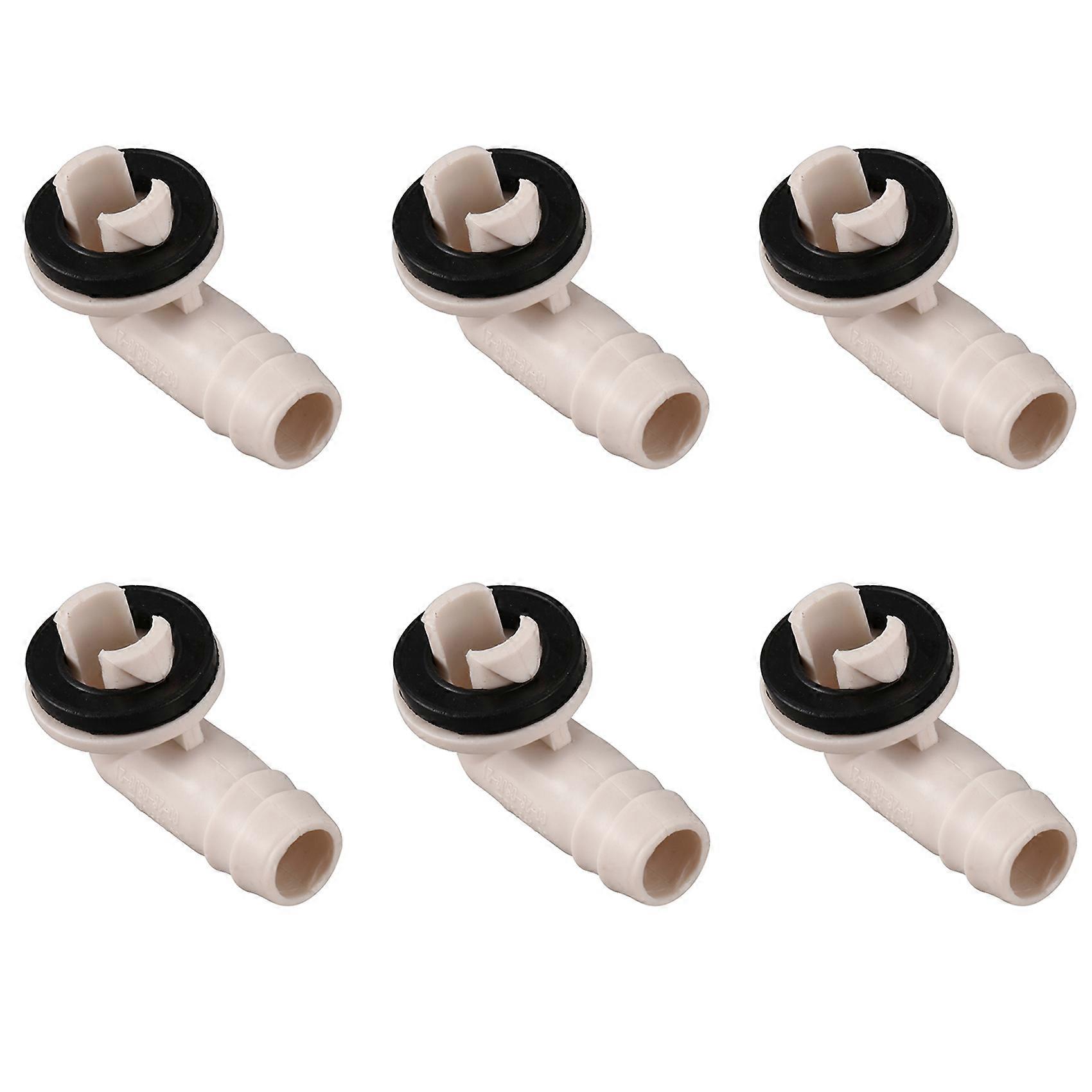 6X Air Conditioner Ac Drain Hose Connector Elbow Fitting with Rubber Ring for Units and Window Ac U